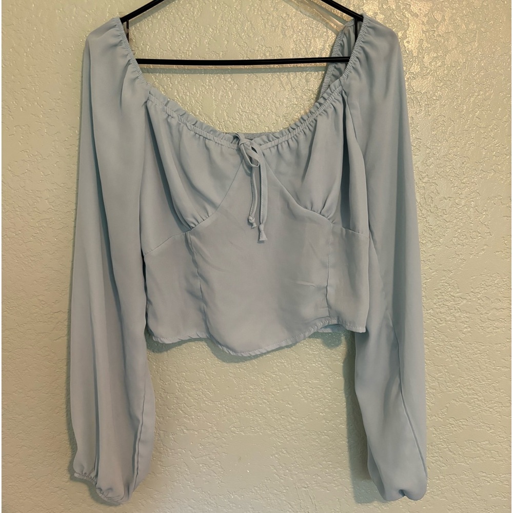 Blue crop top